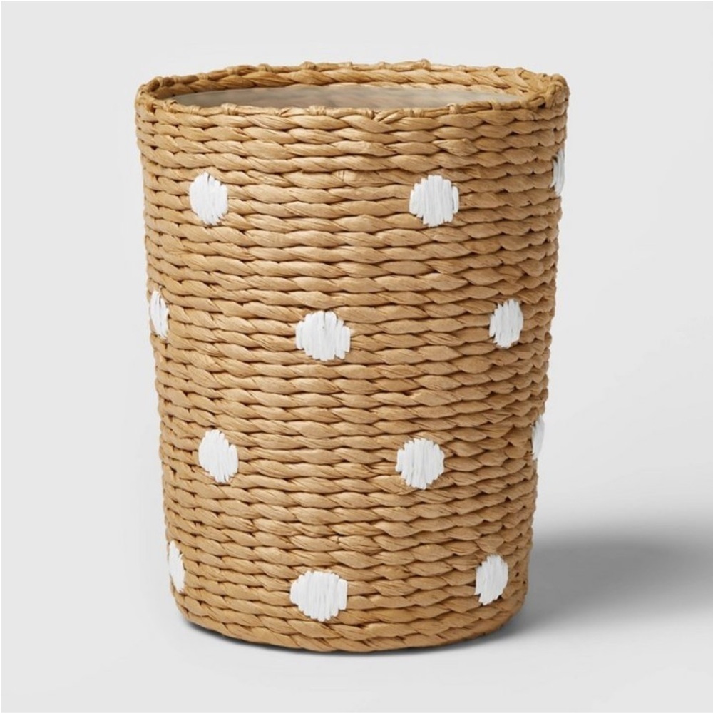 Woven Paper Dot Wastebasket from Pillowfort™